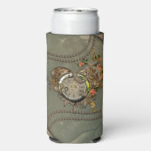 Prachtige steampunk klok seltzer blikjeskoeler (Seltzer Achterkant)