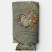 Prachtige steampunk klok seltzer blikjeskoeler (Voorkant)