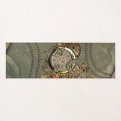 Prachtige steampunk klok yogamat (Voorkant (horizontaal))
