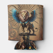 Prachtige steampunk leeuw blikjeskoeler (Achterkant)