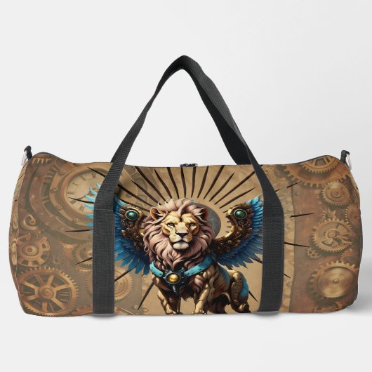 Prachtige steampunk leeuw plunjezak (Voorkant)