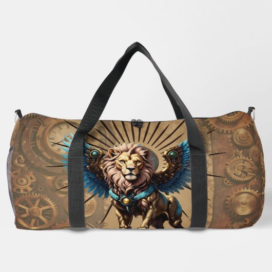 Prachtige steampunk leeuw plunjezak (Achterkant)