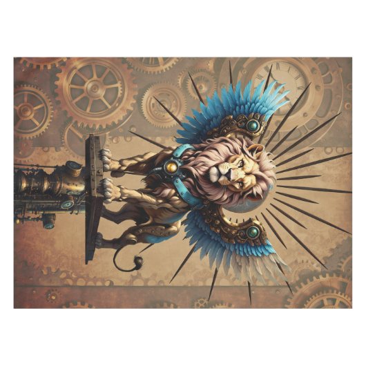 Prachtige steampunk leeuw tafelkleed (Voorkant (Horizontaal))