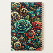 Prachtige Steampunk Thema Gears en Rozen Planner (Achterkant)