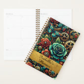 Prachtige Steampunk Thema Gears en Rozen Planner (Display)