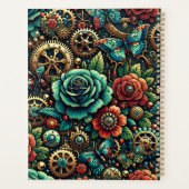 Prachtige Steampunk Thema Gears en Rozen Planner (Achterkant)