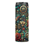 Prachtige Steampunk Thema Gears en Rozen Thermosbeker (Achterkant)