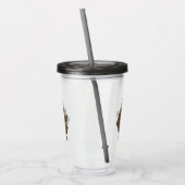 Prachtige steampunk vis. acryl drinkbeker (Links)