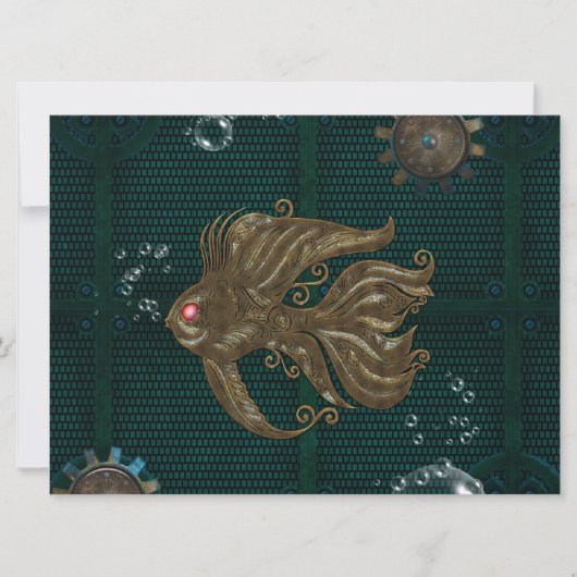 Prachtige steampunk vis. kaart (Voorkant)