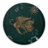 Prachtige steampunk vis. keramische knop (Voorkant)