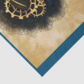 Prachtige Steampunk Vrouw Blue Outfit P3 Decoupage Tissuepapier (Detail)