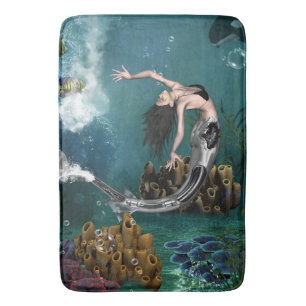 Prachtige steampunk zeemeermin badmat