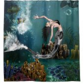 Prachtige steampunk zeemeermin douchegordijn (Voorkant)