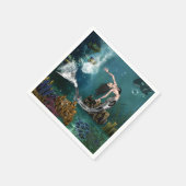 Prachtige steampunk zeemeermin servet (Hoek)