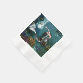 Prachtige steampunk zeemeermin servet (Hoek)