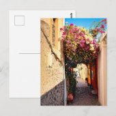 Prachtige steegje in Santorini, Griekenland Briefkaart (Voorkant / Achterkant)