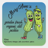 Prachtige Sticker met Malle Augurken (Voorkant)