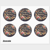 Prachtige Sticker: Zwart Ronde Sticker (Vel)