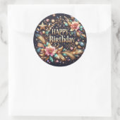 Prachtige Sticker: Zwart Ronde Sticker (Tas)