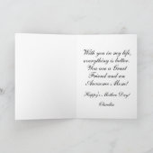 Prachtige stiefmoeder kaart voor Moederdag (Binnen)