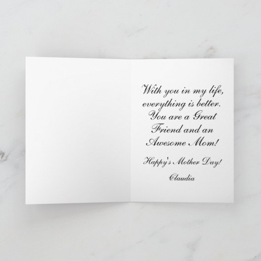 Prachtige stiefmoeder kaart voor Moederdag (Binnen)