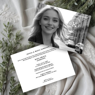 Prachtige stijlvolle kalligrafie foto Afstudeerder Kaart