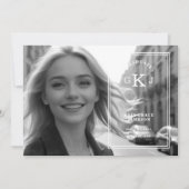 Prachtige stijlvolle kalligrafie foto Afstudeerder Kaart (Voorkant)