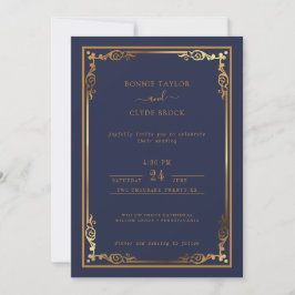 Prachtige stijlvolle trouwuitnodiging met elegante save the date