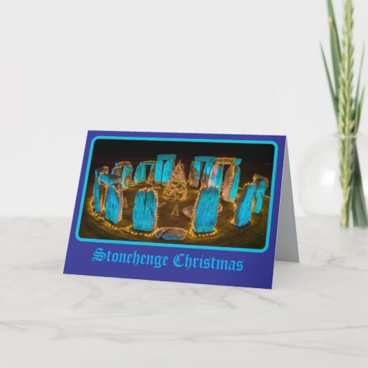 Prachtige Stonehenge Kerstmis Kaart (Voorkant)