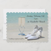 Prachtige strand bruiloft uitnodiging (Achterkant)