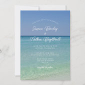 Prachtige strand horizon fotografie bruiloft kaart (Voorkant)