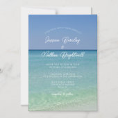 Prachtige strand horizon fotografie bruiloft magnetische uitnodiging (Voorkant)