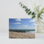 Prachtige strand scene briefkaart (Staand voorkant)
