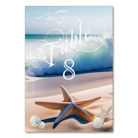 Prachtige strand turquoise golven zeemeeuwen zeest kaart (Achterkant)