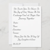 Prachtige strand & zonsondergang landschap bruilof kaart (Achterkant)