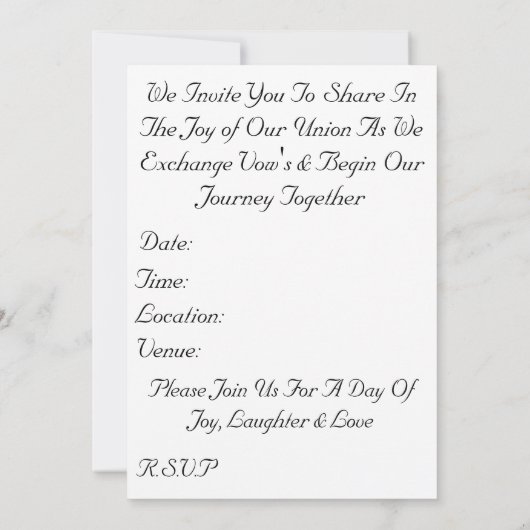 Prachtige strand & zonsondergang landschap bruilof kaart (Achterkant)