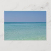 Prachtige strandfotografie bruiloft receptie informatiekaartje (Achterkant)