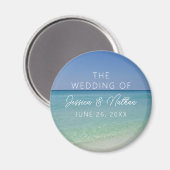 Prachtige strandfotografie gepersonaliseerde bruil magneet (Voorkant / Achterkant)