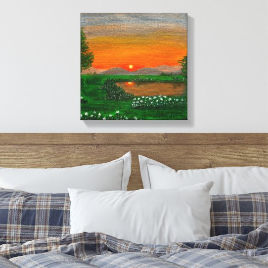 Prachtige Sunrise Stretched Canvas (Insitu (Slaapkamer))