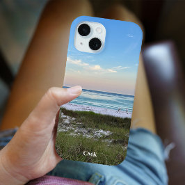Prachtige Sunset Beach fotografie gepersonaliseerd iPhone 15 Case