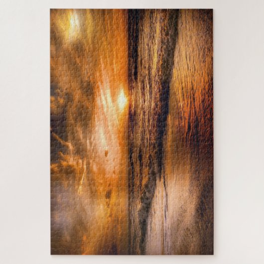 Prachtige Sunset Beach Ocean Waves Legpuzzel (Verticaal)