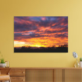 Prachtige Sunset Canvas Triptiek kunst (Insitu (Woonkamer))