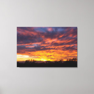 Prachtige Sunset Canvas Triptiek kunst