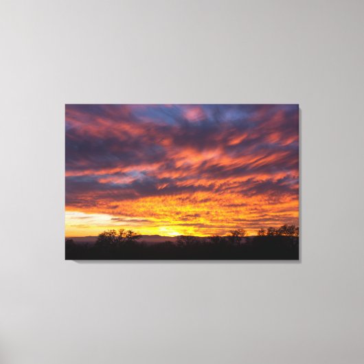Prachtige Sunset Canvas Triptiek kunst Afdruk (Voorkant)