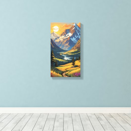 Prachtige Sunset Canvas Wall Art (Insitu (Houten vloer))