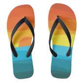 Prachtige Sunset en Zee Waves Teenslippers (Voetbed)