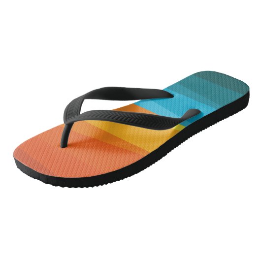 Prachtige Sunset en Zee Waves Teenslippers (Schuin)