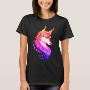 Prachtige Sunset Hand Drawn Wolf Classic T-Shirt