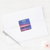 Prachtige Sunset Kustfotobedrijf Vierkante Sticker (Envelop)
