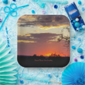 Prachtige Sunset Texas Hill Country Papieren Bordje (Feest)
